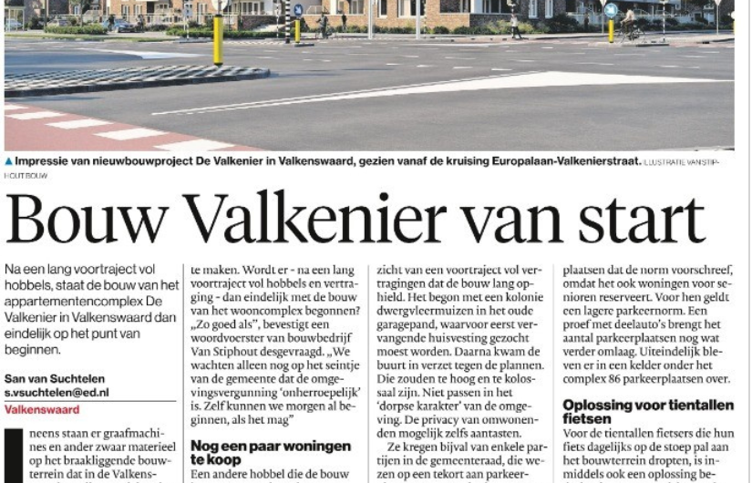 Artikel Eindhovens Dagblad start bouw