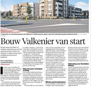 2022-09-21 artikel Bouw Valkenier van start Eindhovens Dagblad